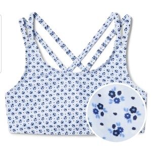 NWT Gap Kids Floral Cross Back Swim Top